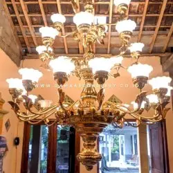 Lampu Gantung Robyong Logam Kuningan